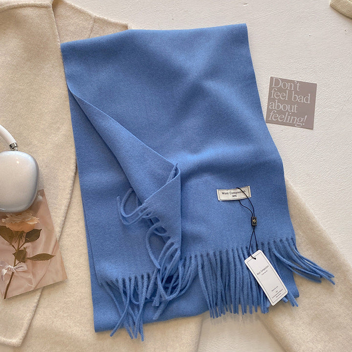 KHIONNE™ | Comfy Soft Plain Tassel Scarf Shawls
