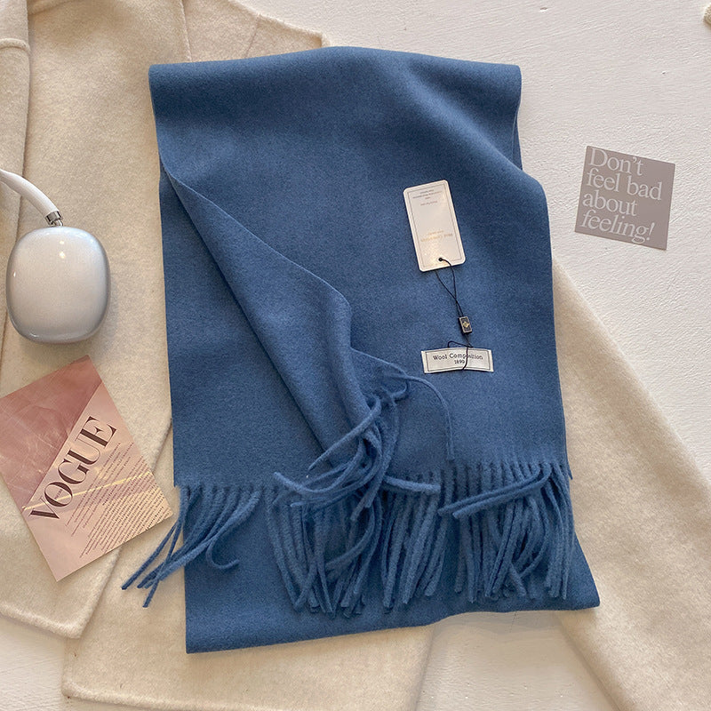 KHIONNE™ | Comfy Soft Plain Tassel Scarf Shawls