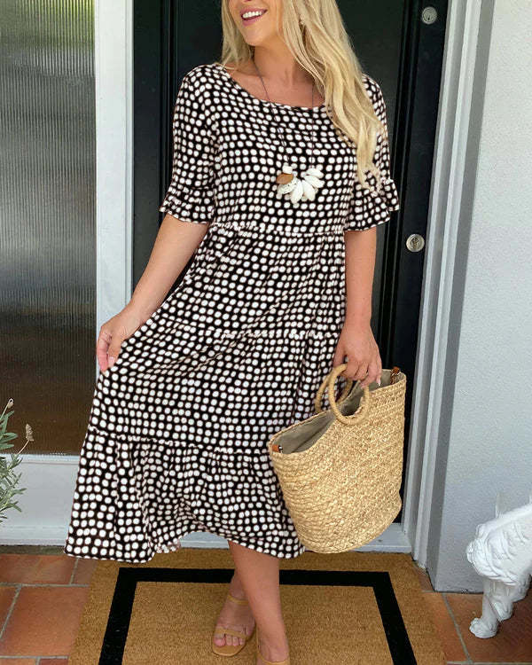 Michele™ | Relaxed Midi Dress With Dots