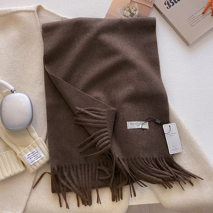 KHIONNE™ | Comfy Soft Plain Tassel Scarf Shawls