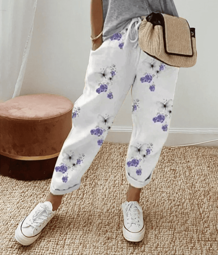 Elle™ | Flattering Fit & Comfort Waistband Trouser With Print