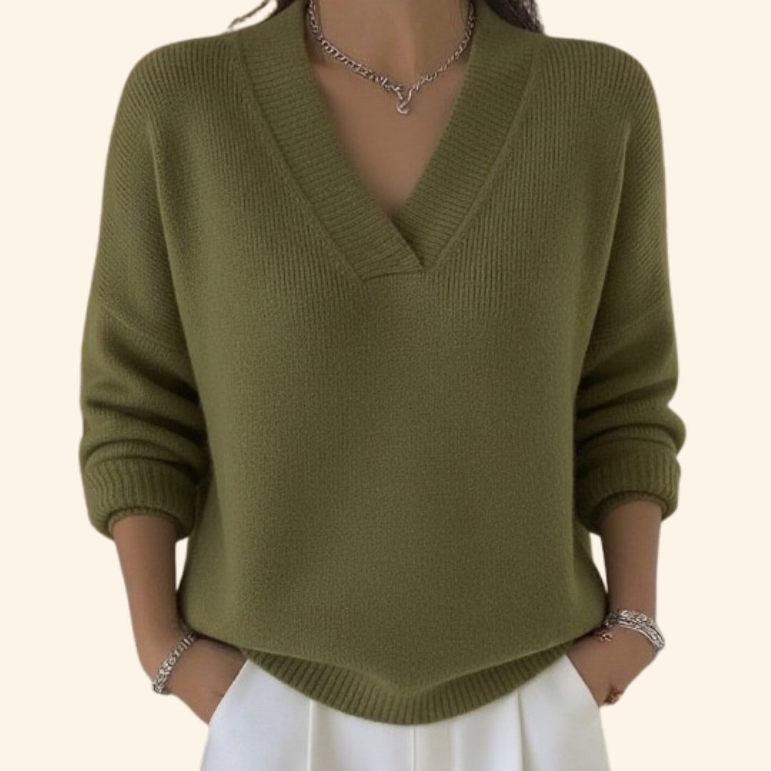 Sonia™ | Relaxed V-Neck Sweater