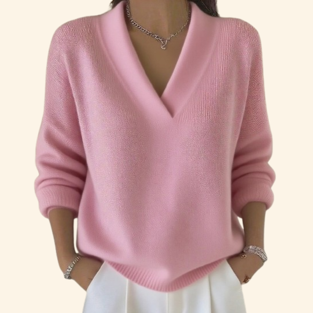 Sonia™ | Relaxed V-Neck Sweater