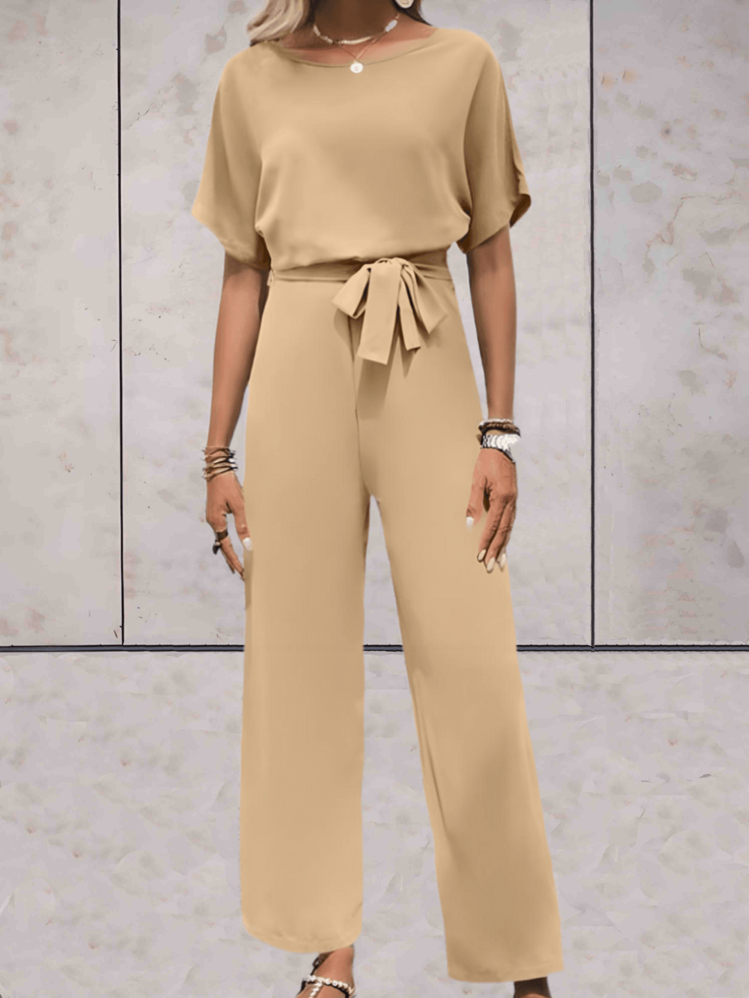 Cali | Women's Two Piece Set Short Sleeve Top Wide Leg Pants