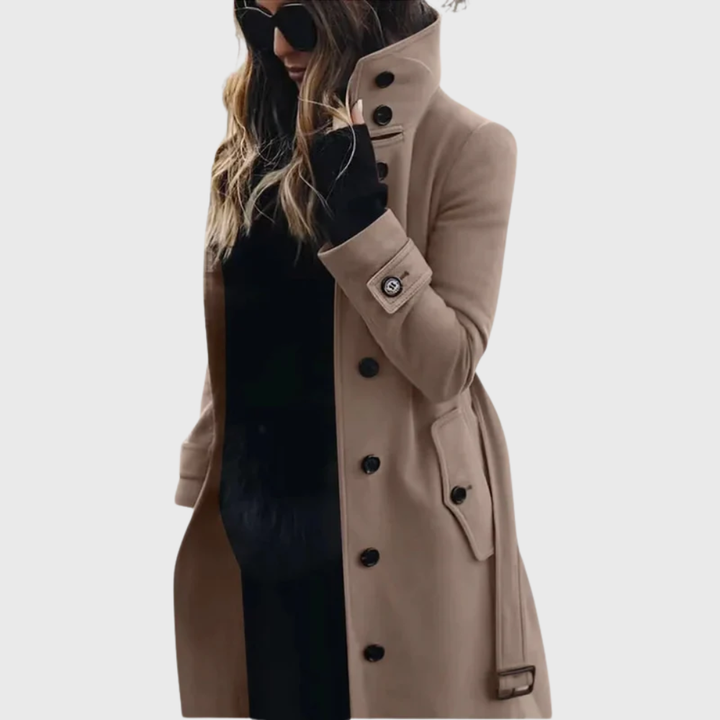 Aimee™ | Water-Repellent Long Trench Coat