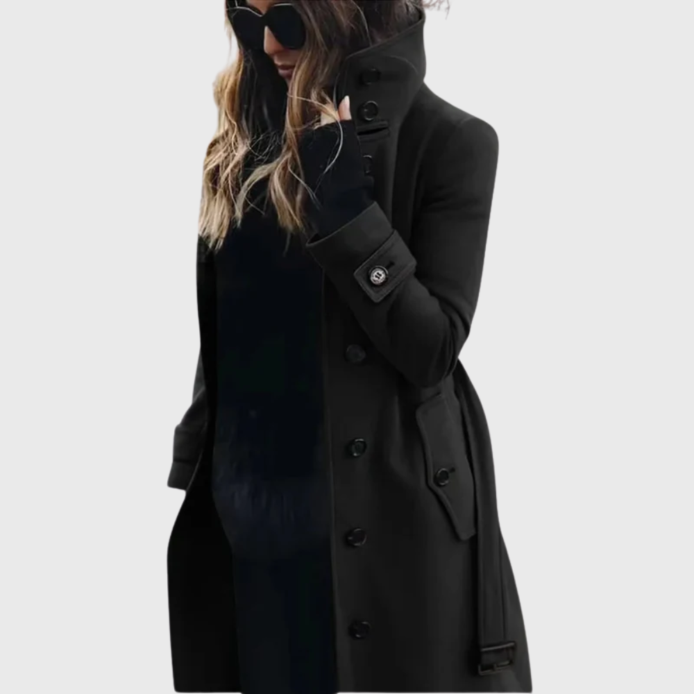 Aimee™ | Water-Repellent Long Trench Coat