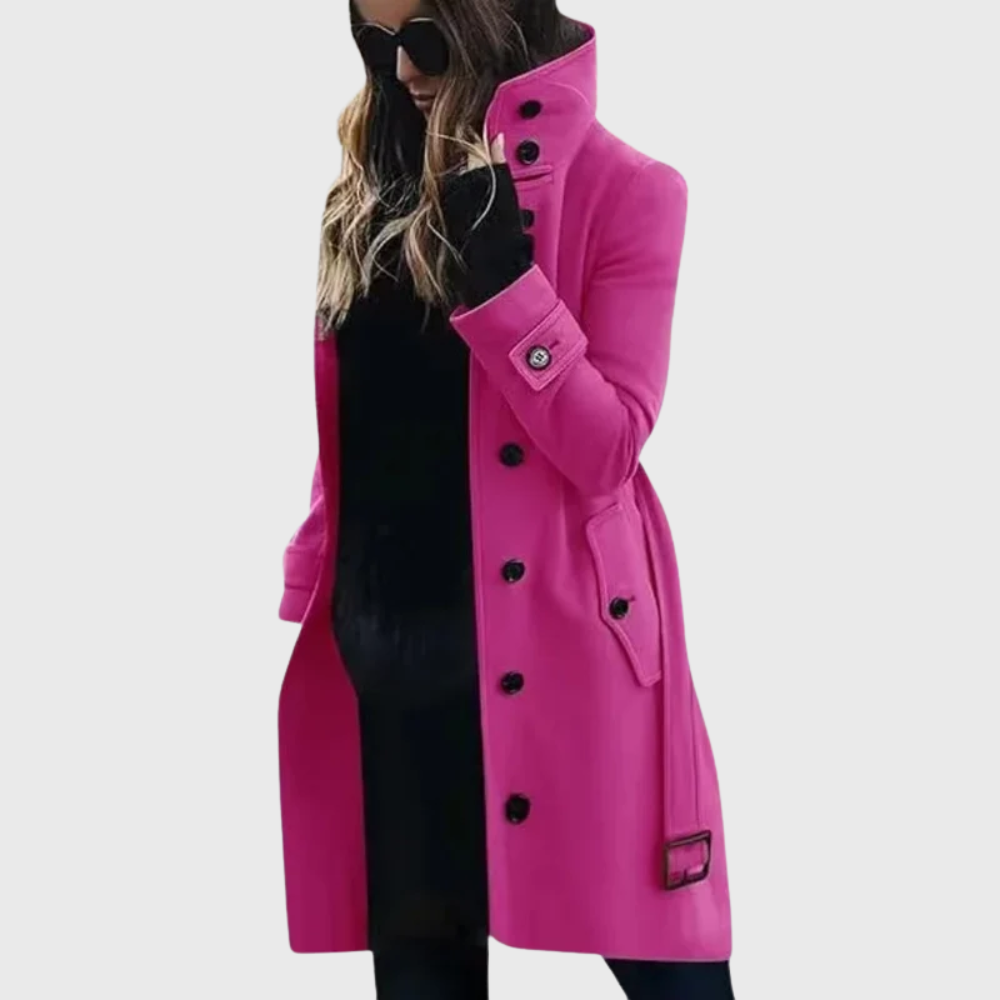 Aimee™ | Water-Repellent Long Trench Coat