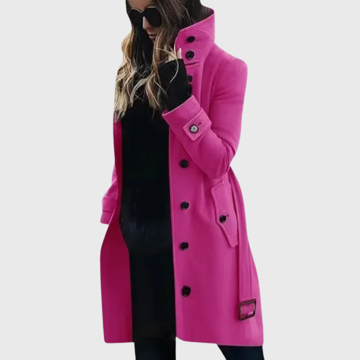 Aimee™ | Water-Repellent Long Trench Coat