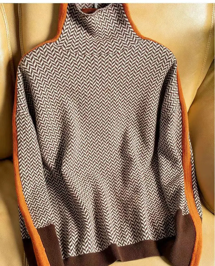Piper™ | Herringbone Luxe Turtleneck