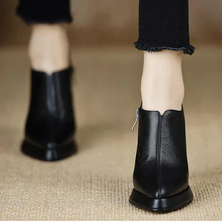 Giselle | Women's High Heel Pumps Platform Block Heel Side Zipper