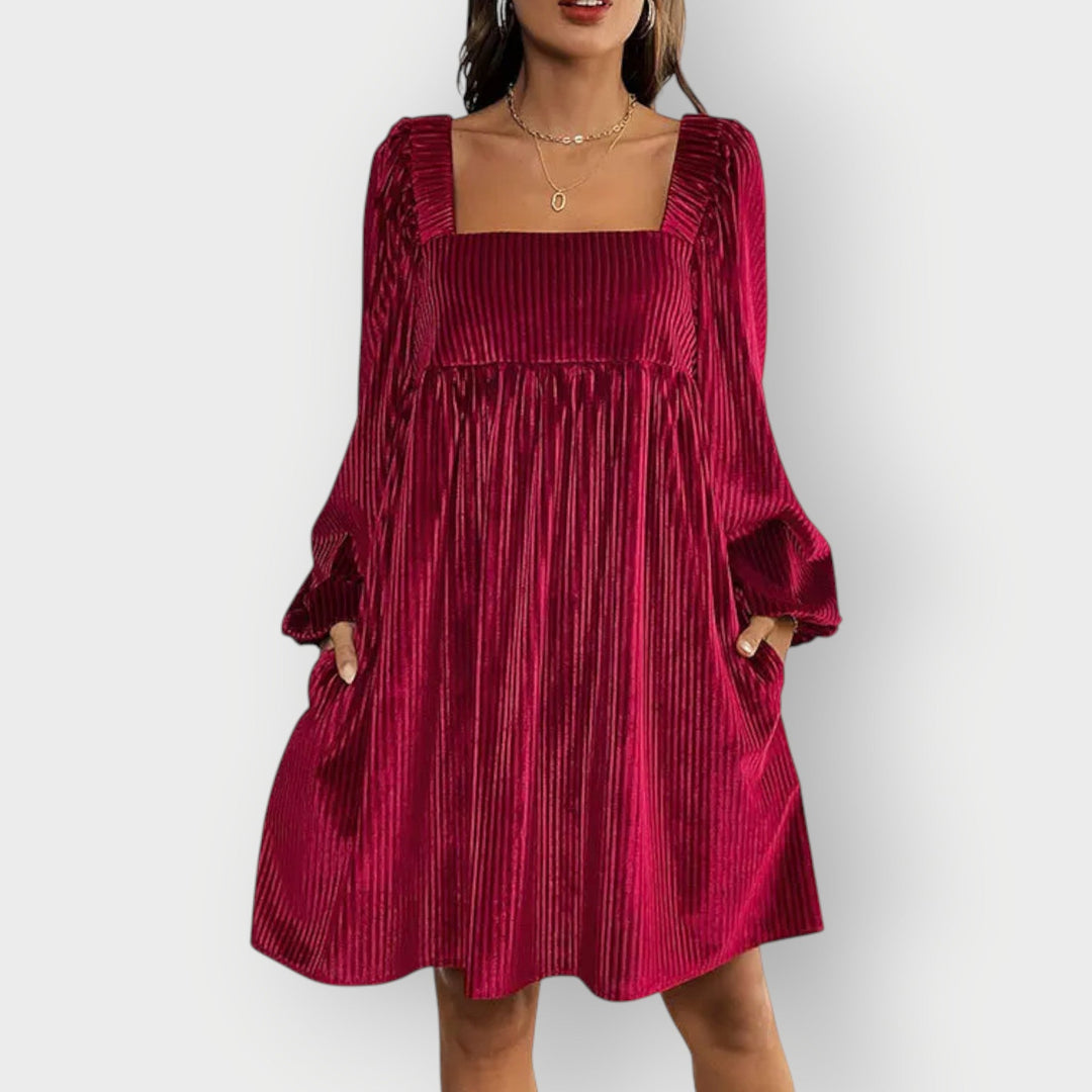 Caroline™ | Velvet Chic Backless Dress