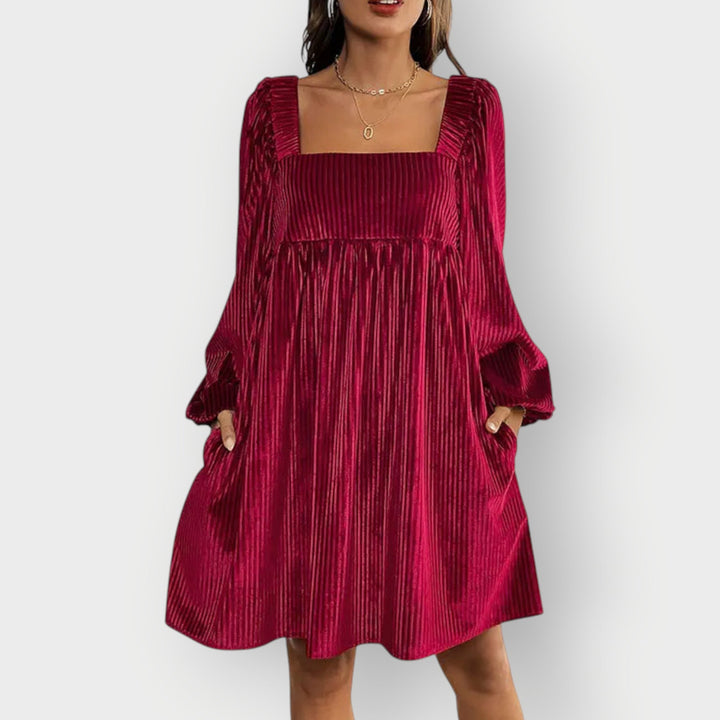 Caroline™ | Velvet Chic Backless Dress