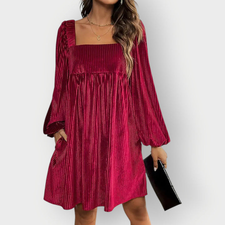 Caroline™ | Velvet Chic Backless Dress