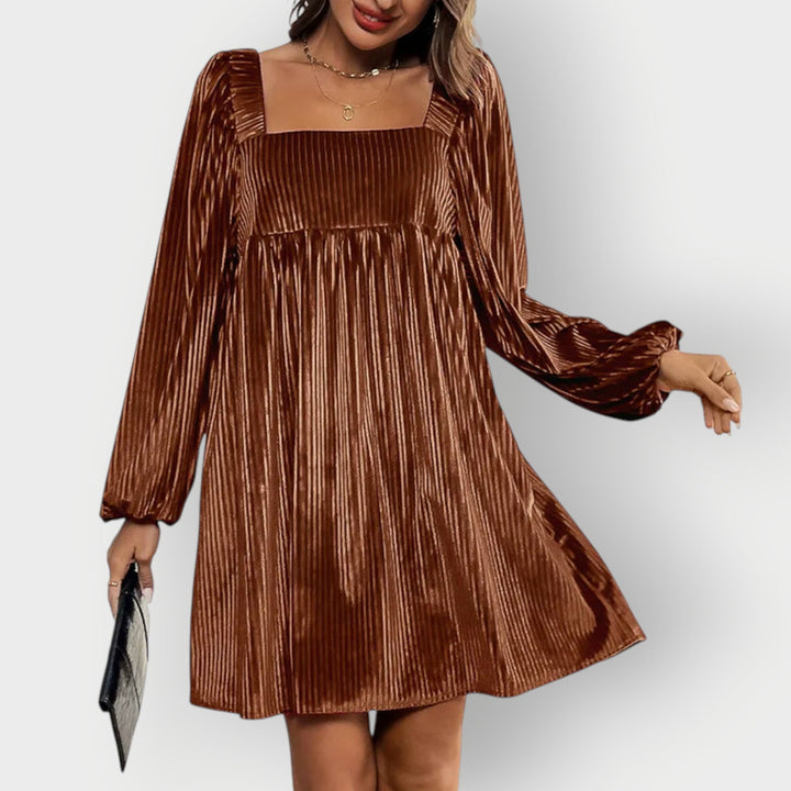 Caroline™ | Velvet Chic Backless Dress