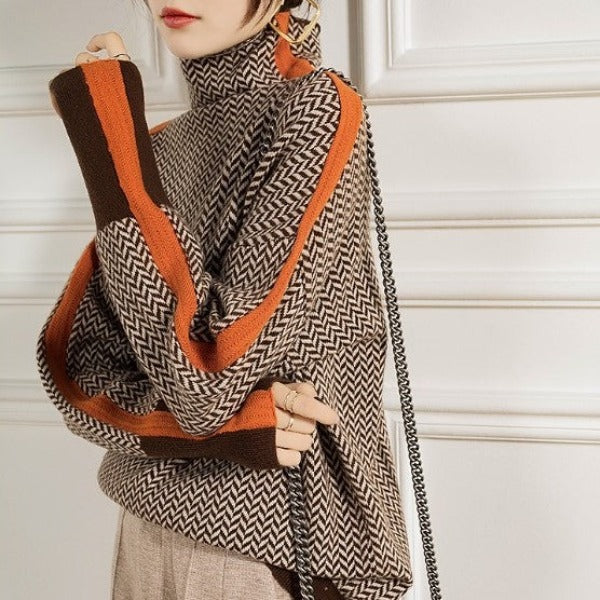 Piper™ | Herringbone Luxe Turtleneck