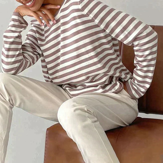 Dana™ | Elegant Striped Summer T-Shirt