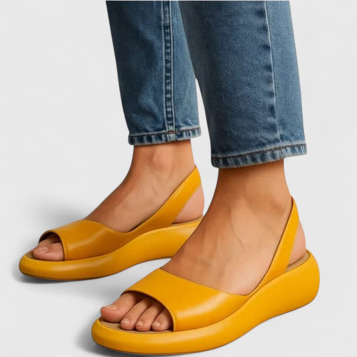 Sunny | Women's Open Toe Platform Wedge Slingback Sandals