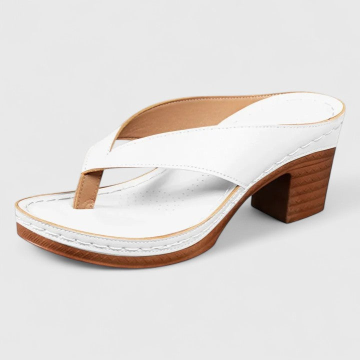 Remy | Women's Block Heel Thong Sandals with Platform Sole