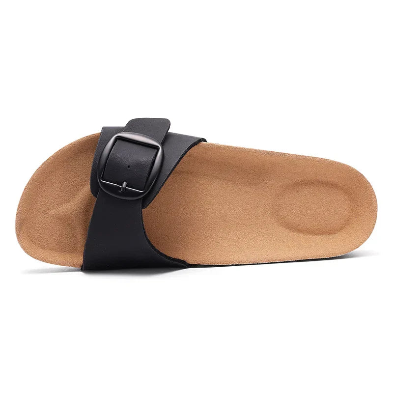 Flora | Women's Flat Adjustable Buckle Sandals