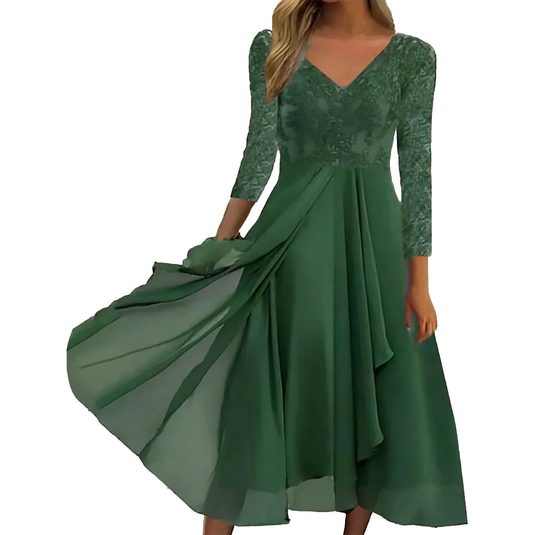 Elaine™ | Floral Lace Long Dress