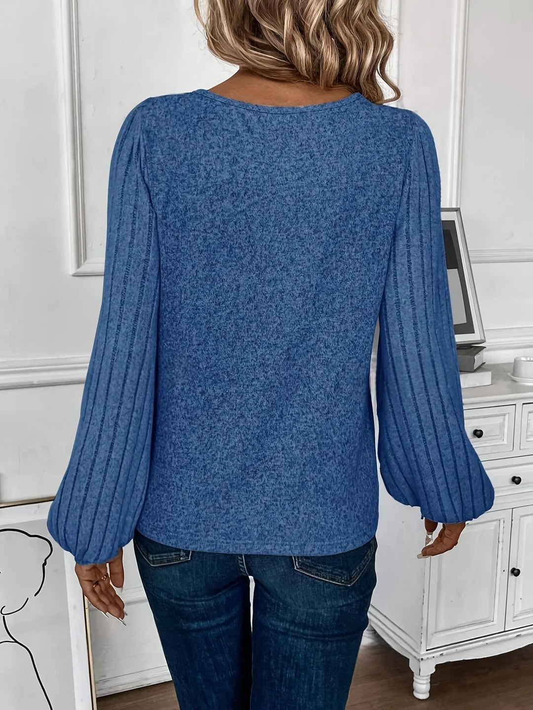 Zoey™ | Elegant Lantern Sleeve Sweater