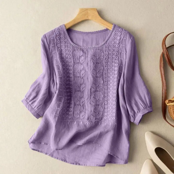 Sonia™ | Embroidered Relaxed Blouse