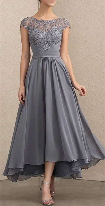 Phyllis™ | Elegant Lace Chiffon Maxi Dress