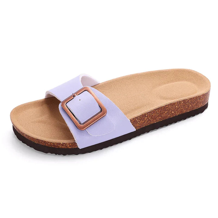 Flora | Women's Flat Adjustable Buckle Sandals
