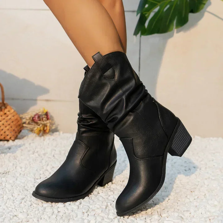 Sida™ | Classic Mid-Calf Western Boots