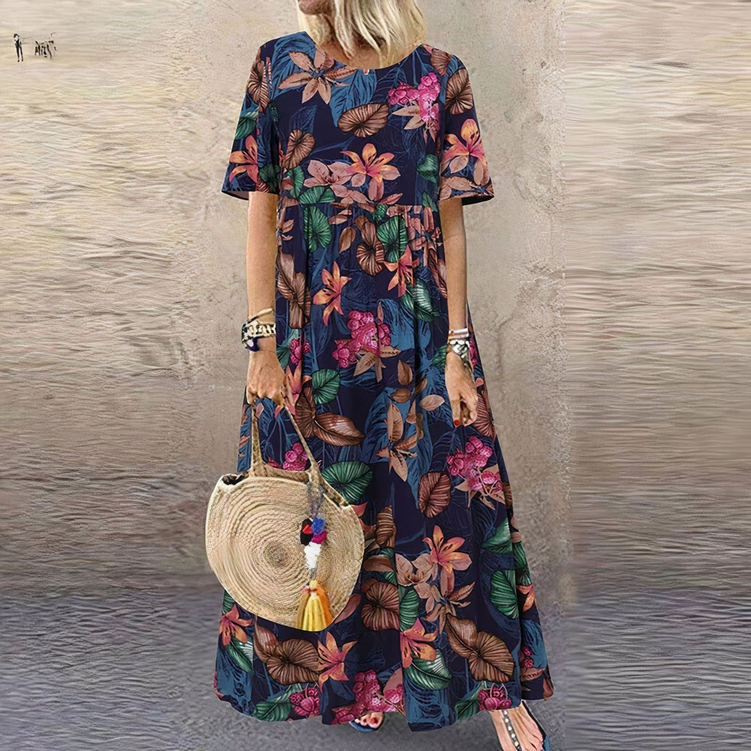 Juniper | Women's Floral Lace Flowy Draped Maxi Dress