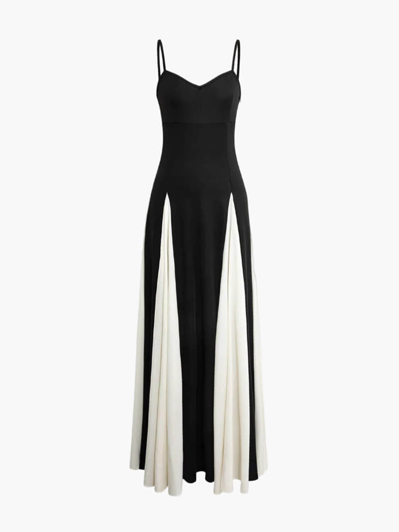 Paloma™ | Elegant Black-and-White Maxi Dress