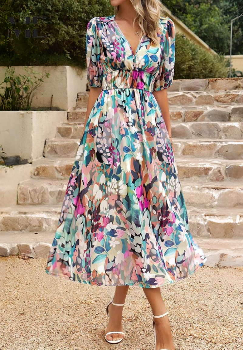 Monica™ | Elegant Floral Dress