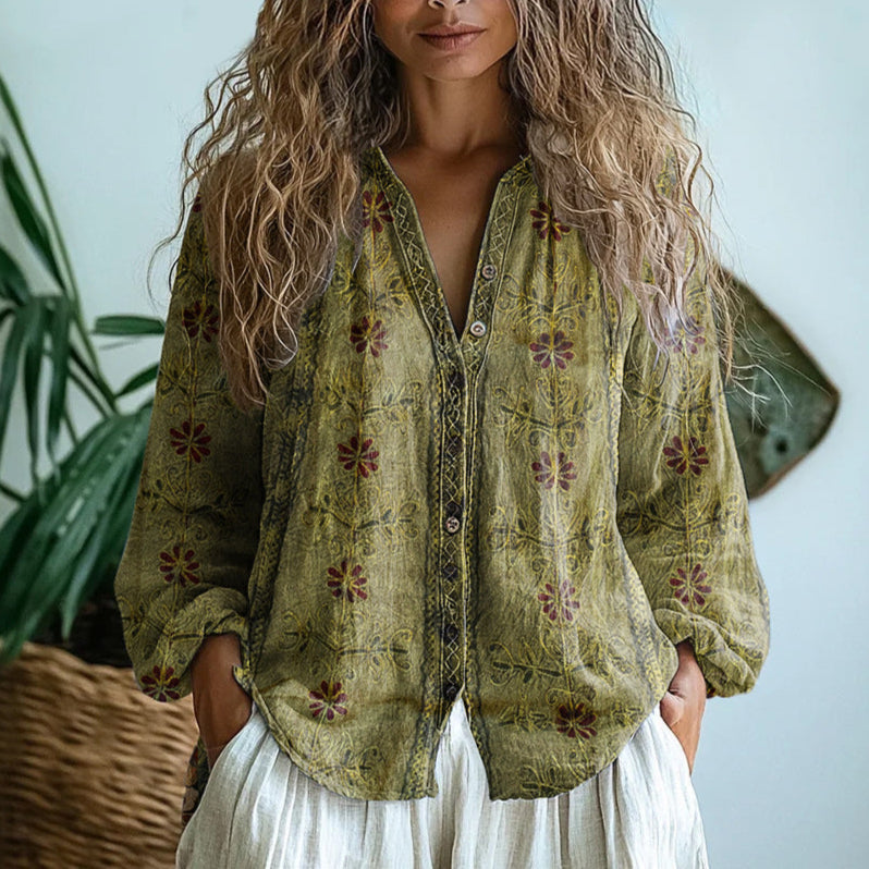 Martha™ | Relaxed Blouse with Nature Print