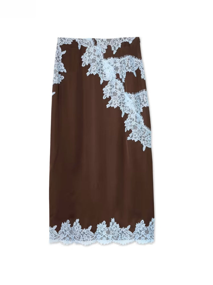 Mabel™ | Elegant Lace Panel Top & Skirt Set