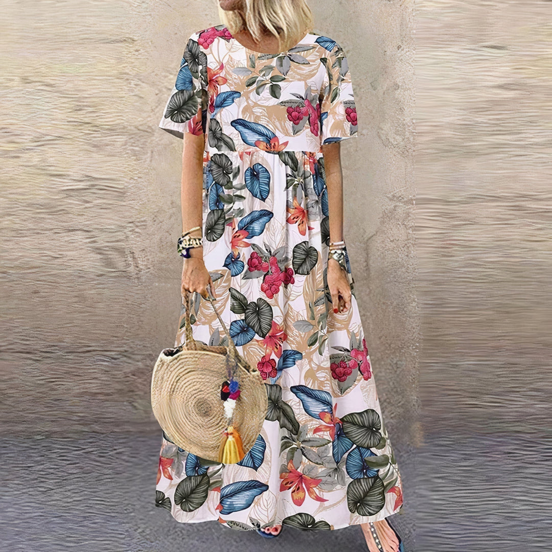 Juniper | Women's Floral Lace Flowy Draped Maxi Dress