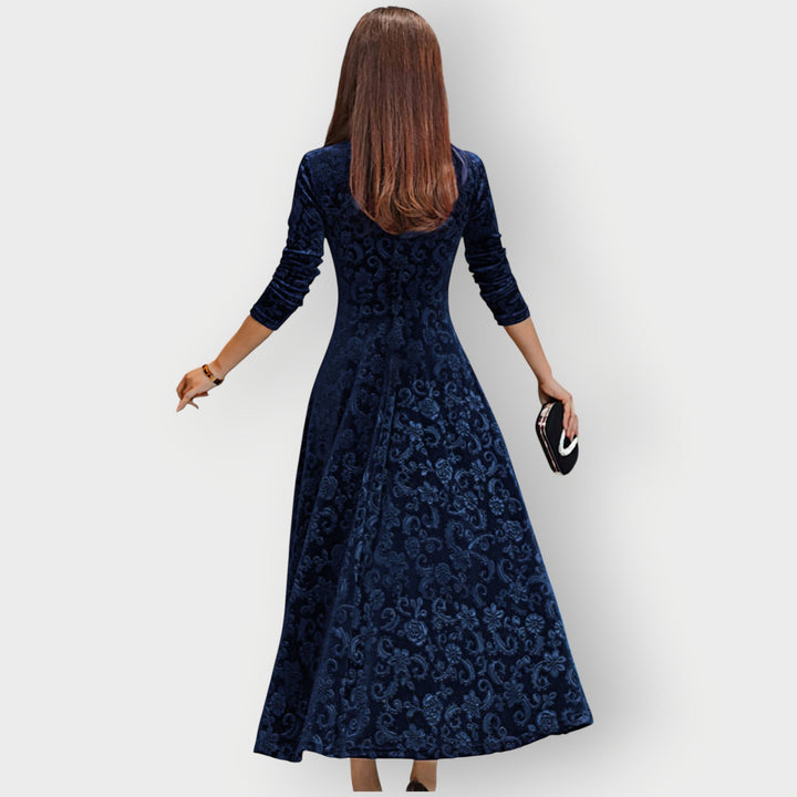 Camila™ | Vintage Velvet Midi Dress