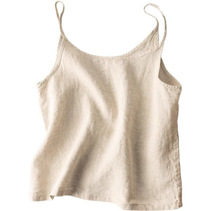 Adaeze | Women's Spaghetti Strap Camisole Tank Top - Beige - Image 5
