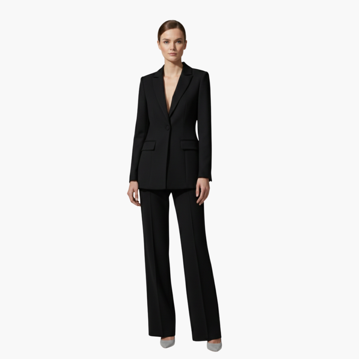 Allegra | Women's Business Casual Blazer Suit Set - Light Blue - Image 12