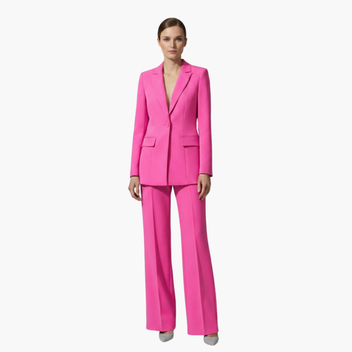 Allegra | Women's Business Casual Blazer Suit Set - Light Blue - Image 6