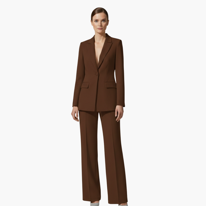 Allegra | Women's Business Casual Blazer Suit Set - Light Blue - Image 9