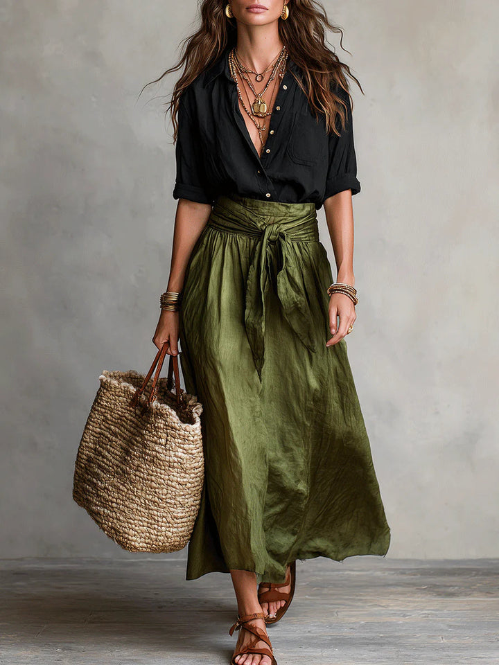 Anastasia | Women's Button Up Two Piece Set - Image 1