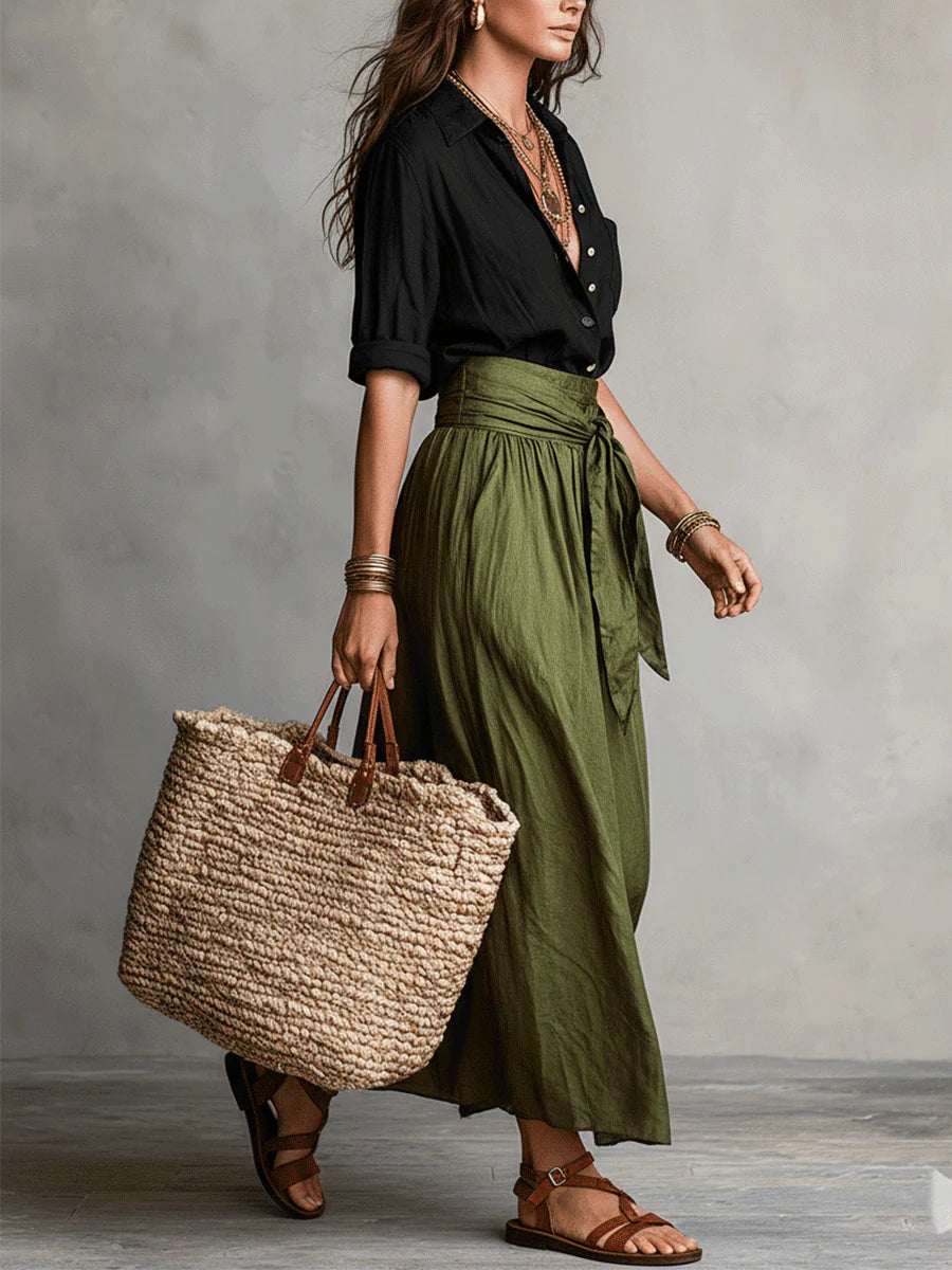 Anastasia | Women's Button Up Two Piece Set - Image 2