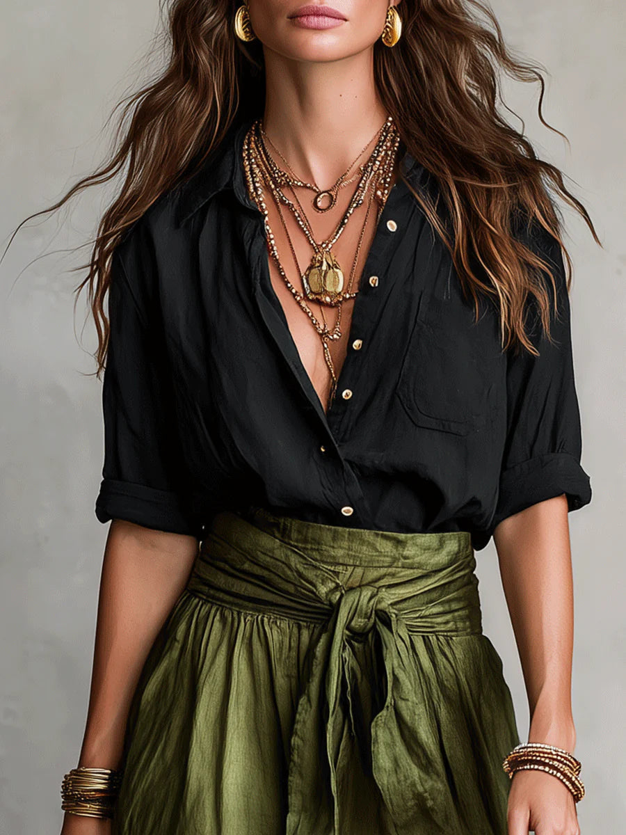 Anastasia | Women's Button Up Two Piece Set - Image 4