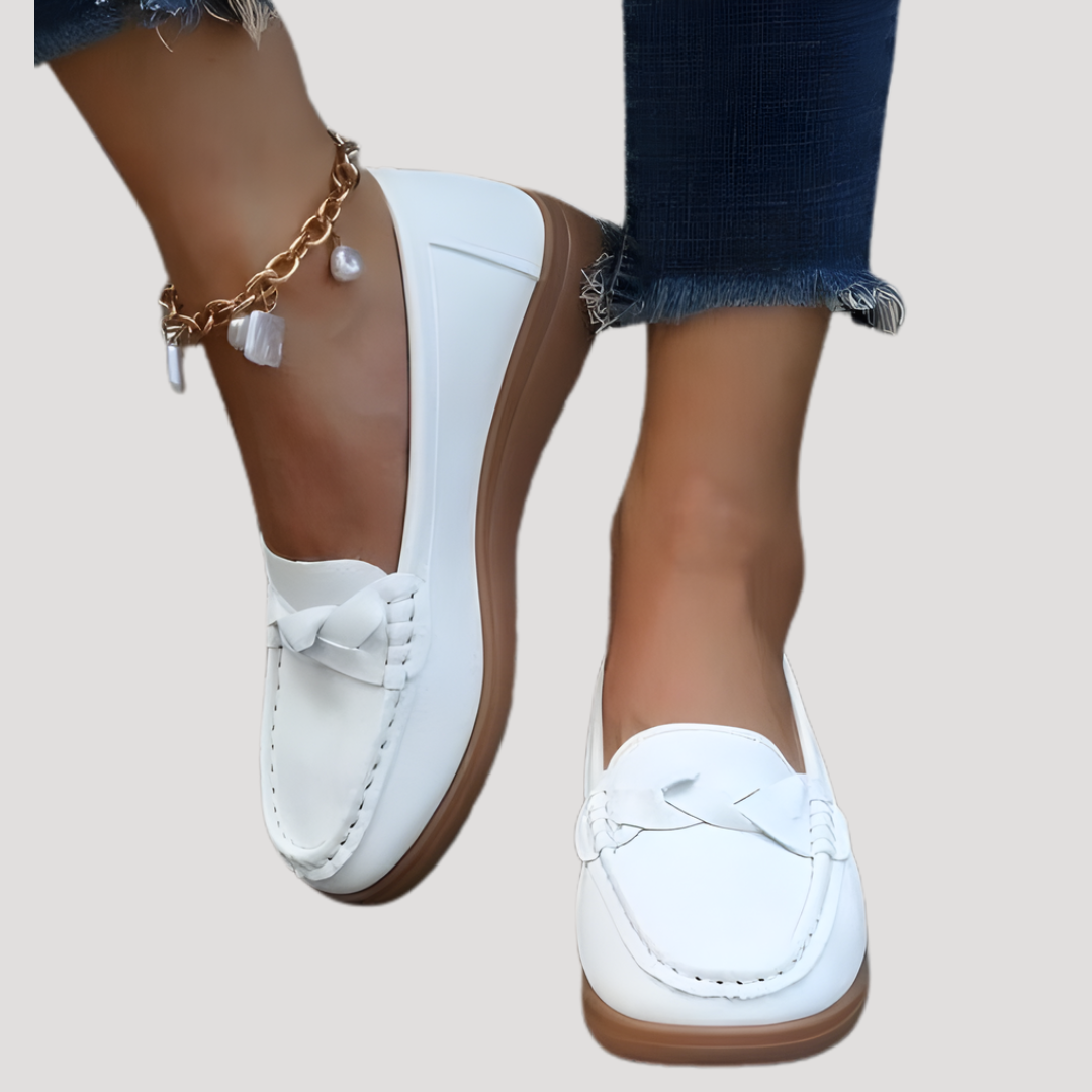 Anastasia | Women's Slip On Moccasin Loafers - Navy - Image 5