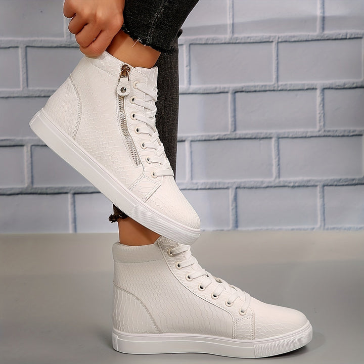 Astoria | Women's Black High Top Sneakers - Black - Image 2