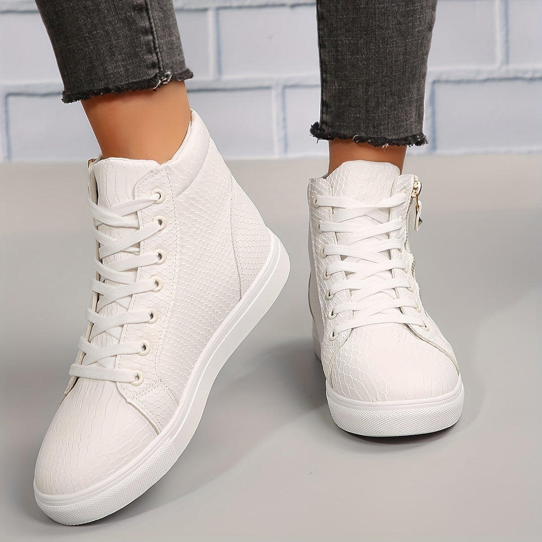 Astoria | Women's Black High Top Sneakers - Black - Image 3