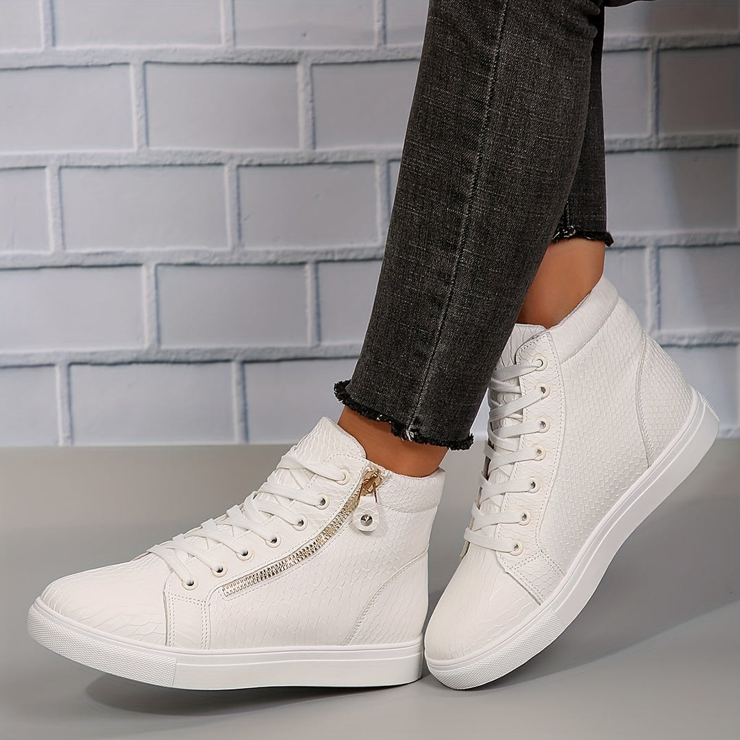Astoria | Women's Black High Top Sneakers - Black - Image 5