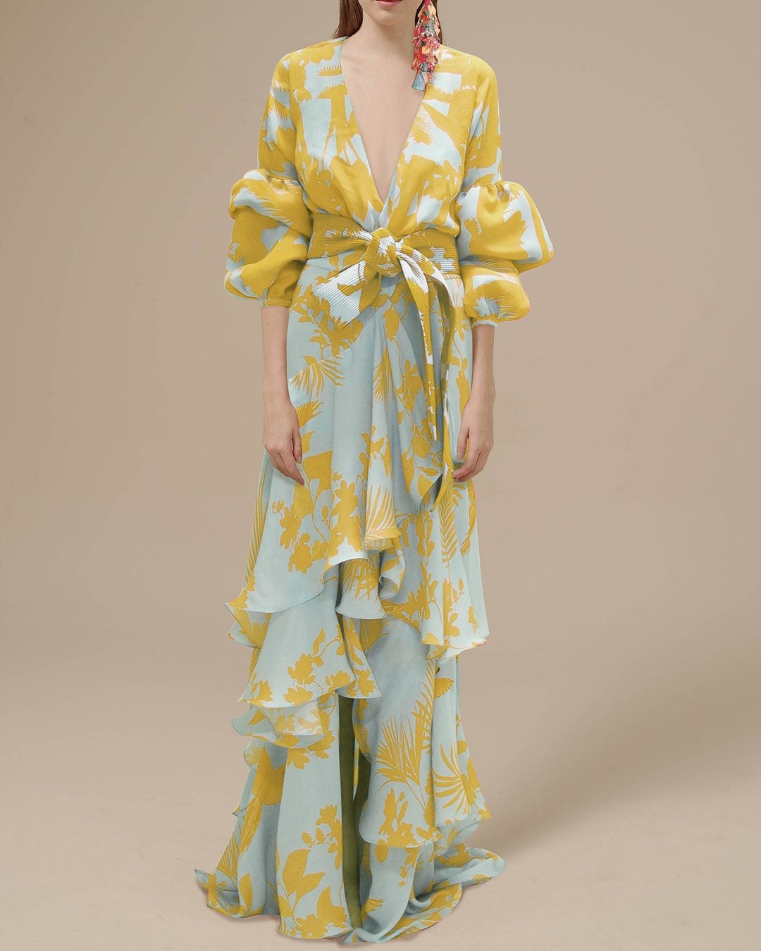 Aurelia | Women's Floral Wrap Maxi Dress - Floral - Image 1