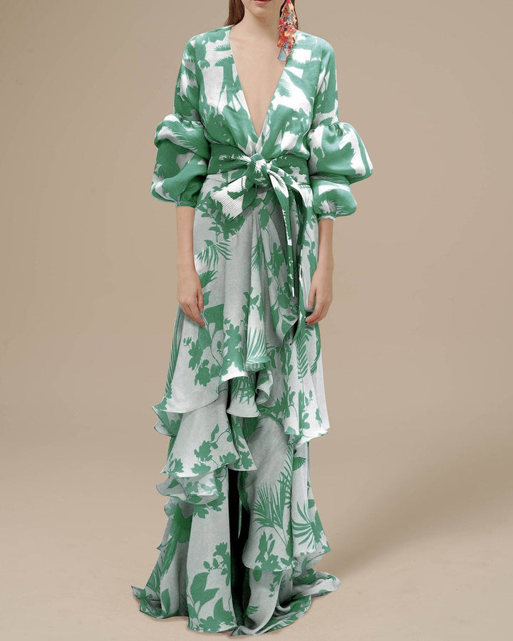 Aurelia | Women's Floral Wrap Maxi Dress - Floral - Image 2