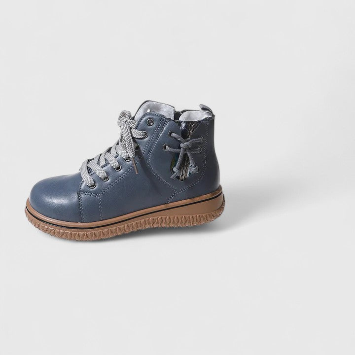 Beatrice | Women's Lace Up Blue Ankle Boots - Blue - Image 14
